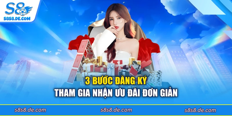 3 bước đăng ký tham gia nhận ưu đãi đơn giản